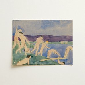 Twelve Nude Boys at the Beach - Charles Demuth Fine Art Print / Canvas, 16x12’’ / 41x31cm / Unframed / no Border, Posters Prints & Visual
