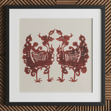 Twin Flame Phoenix - Taguchi Tomoki Art Print / Canvas, 12x12’’ / 31x31cm / Black Frame / Matboard, Posters Prints & Visual Artwork, Toby