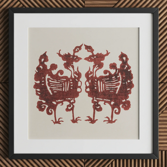 Twin Flame Phoenix - Taguchi Tomoki Art Print / Canvas, 12x12’’ / 31x31cm / Black Frame / Matboard, Posters Prints & Visual Artwork, Toby