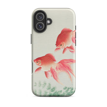 Zwei Goldfische - Ohara Koson Shin-hanga Iphone Case, 16 Plus / Matt, Handyhüllen, Toby Leon