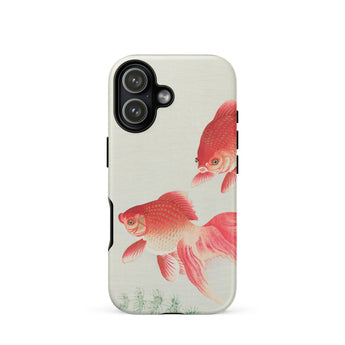 Zwei Goldfische - Ohara Koson Shin-hanga Iphone Case, 17 / Matt, Handyhüllen, Toby Leon
