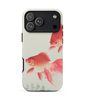 Iphone 17 Pro Max / Matte Two Goldfish - Ohara Koson Shin-hanga Phone Case Koson’s Mesmerizing Kachō-e, Vibrant Shimmer, Vision