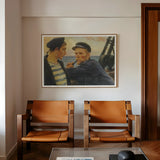 Two Sailors - Albert Edelfelt Art Print / Canvas Framed Painting Maritime Scene Warm Tones, Edelfelt’s, Ruddy Flesh, Worked, Wet-into-wet,