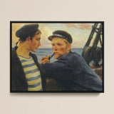 Two Sailors - Albert Edelfelt Art Print / Canvas, Two Sailors, Edelfelt’s Two Sailors, Ruddy Flesh Tones, Flesh Tones Worked, Tones Worked