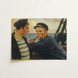 Two Sailors - Albert Edelfelt Art Print / Canvas, Two Sailors, Edelfelt’s Two Sailors, Ruddy Flesh Tones, Flesh Tones Worked, Tones Worked