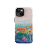 Two Women by the Shore - Henri Edmond Cross Phone Case, Iphone 15 / Gloss, Mobile Cases, Toby Leon