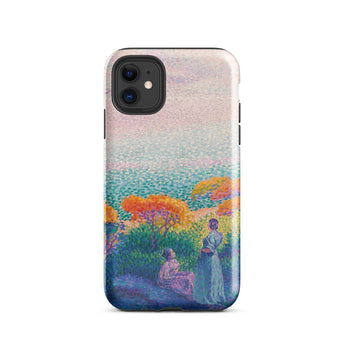 Two Women by the Shore - Henri Edmond Cross Phone Case Iphone 11 / Gloss Vibrant Impressionistic Painting Figures Sea, Afternoon Heat