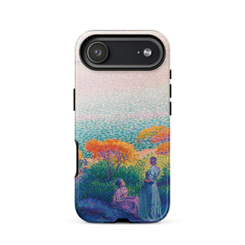 Two Women by the Shore - Henri Edmond Cross Phone Case Iphone 17 Air / Gloss Vibrant Pointillist-style Painting Figures Outdoor, Afternoon