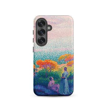Two Women by the Shore - Henri Edmond Cross Phone Case, Samsung Galaxy S25 / Matte, Mobile Cases, Toby Leon