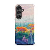 Two Women by the Shore - Henri Edmond Cross Phone Case Samsung Galaxy S25 Plus / Gloss Vibrant Pointillist-style Painting Figures Coastal,
