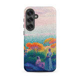 Two Women by the Shore - Henri Edmond Cross Phone Case Samsung Galaxy S25 Plus / Matte Vibrant Impressionistic Landscape Figures Period,
