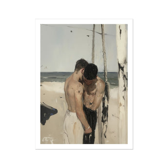 Undertow - Stampa artistica erotica gay Cruising / Tela, 12x16’’ / 31x41cm / Senza cornice / Bordo bianco, Poster, stampe e opere d'arte visiva, Toby Leon