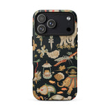 Underworld Chinoiserie - Auguste Racinet Phone Case Iphone 17 Pro Max / Matte Black Gold Floral Phone Case Intricate Design Made Auguste