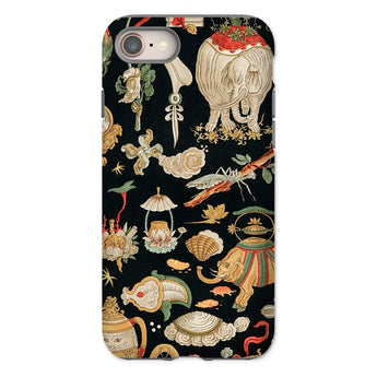 Underworld Chinoiserie - Auguste Racinet Phone Case Iphone 8 / Matte Decorative Phone Case Intricate Pattern Colorful Asian-inspired Motifs