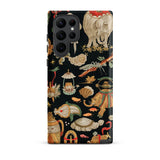 Underworld Chinoiserie - Auguste Racinet Phone Case Samsung Galaxy S22 Ultra / Matte Black Phone Case Adorned Intricate Vintage-style