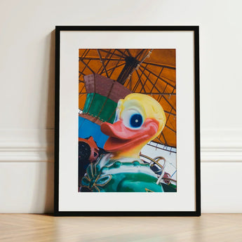 Up and at Em Giclée Print / Canvas Framed Photograph Vibrant Yellow Rubber Duck Red Beak, Living Space, Waking Dream Prints