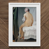 Baigneuse de Valpinçon - Jean Auguste Dominique Ingres, tirage d’art / Toile, 20x30’’ / 51x76cm / Cadre blanc / Passe-partout, Posters Prints & Visual
