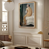 Valpincon Bather - Jean Auguste Dominique Ingres Art Print, Framed Classical Nude Painting Figure’s View Seated Draped