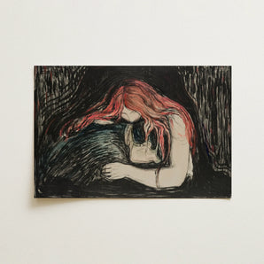 Vampire - Edvard Munch Art Print / Canvas, 18x12’’ / 46x31cm / Unframed / no Border, Posters Prints & Visual Artwork, Toby Leon