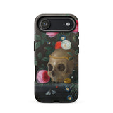 Vanitas Still Life - Jan Van Kessel Phone Case Iphone 17 Air / Matte Black Skull Phone Case Floral Design Gold Accents Jan Kessel, Kessel