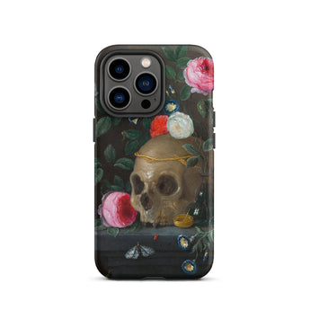 Vanitas Still Life - Jan Van Kessel Phone Case Iphone 13 Pro / Matte Skull Floral Iphone Case Jan Kessel, Kessel Arranges, Balancing