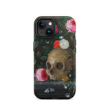 Vanitas Still Life - Jan Van Kessel Phone Case Iphone 15 / Matte Iphone Case Skull Floral Design Jan Kessel, Kessel Arranges, Balancing