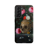 Vanitas Still Life - Jan Van Kessel Samsung Case, Galaxy S21 Fe / Matte, Smartphone Case Dark Floral Skull Design