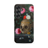 Vanitas Still Life - Jan Van Kessel Samsung Case, Galaxy S25 Plus / Matte, Black Smartphone Case Dark Floral Skull Still-life Painting