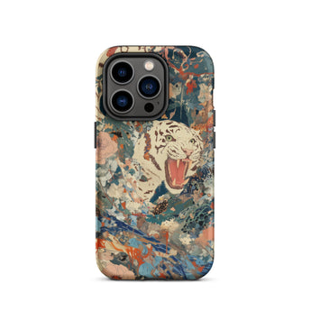Velvet Rogue - Cover artistica per iPhone con tigre bianca surreale, 14 Pro / Opaca, Cover per telefono, Toby Leon
