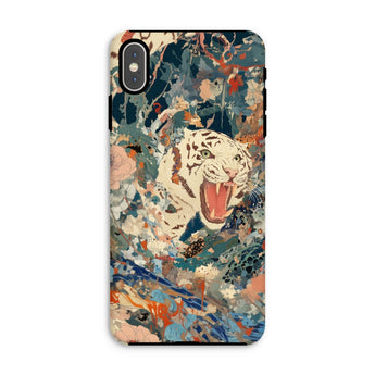 Velvet Rogue - Cover artistica per iPhone con tigre bianca surreale, Xs Max / Opaca, Cover per telefono, Toby Leon