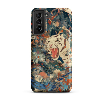 Velvet Rogue - Surreal White Tiger Art Phone Case, Samsung Galaxy S21 Plus / Matte, Mobile Cases, Toby Leon