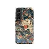 Velvet Rogue - Surreal White Tiger Art Phone Case Samsung Galaxy S22 / Gloss Vibrant Artistic Phone Case White Tiger Amidst Blues Surreal