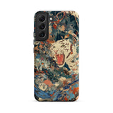 Velvet Rogue - Surreal White Tiger Art Phone Case Samsung Galaxy S22 Plus / Matte Vibrant Abstractly Painted Black, Iphone Mobile Cases