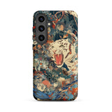 Velvet Rogue - Surreal White Tiger Art Phone Case Samsung Galaxy S24 Plus / Matte Vibrant Abstractly Illustrated Phone Case White Tiger