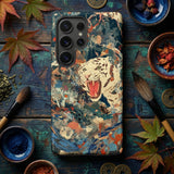 Velvet Rogue - Surreal White Tiger Art Phone Case Vibrant Artistic Phone Case White Tiger Amidst Splashes Surreal Tiger, Art, Art Iphone