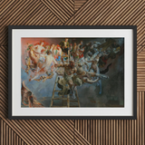 Vicious Circle - Lámina artística de Jacek Malczewski / Lienzo, 30x20’’ / 76x51cm / Marco negro / Passepartout, Pósters, impresiones y arte visual, Toby Leon