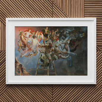Vicious Circle - Jacek Malczewski Art Print / Canvas Framed Painting Dramatic Classical-style Scene Figures Left, Undefined Void Prints