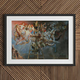 Vicious Circle - Jacek Malczewski Art Print / Canvas Framed Painting Vibrant Scene Classical Figures Ladder Stark, Undefined Void Prints