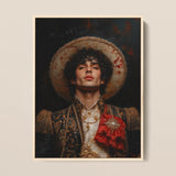 Victor - Gay Matador Art Print / Canvas Framed Portrait Man Ornate Gold-embellished Attire Wide-brimmed Hat Gay Matador Art, Victor’s
