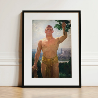 The Victor - Stampa artistica di Osmar Schindler / Tela, 12x16’’ / 31x41cm / Cornice nera / Passe-partout, Poster, stampe e arte visiva, Toby Leon