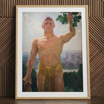 The Victor - Stampa artistica di Osmar Schindler / Tela, 24x32’’ / 61x81cm / Cornice naturale / Passe-partout, Poster, stampe e arte visiva, Toby Leon