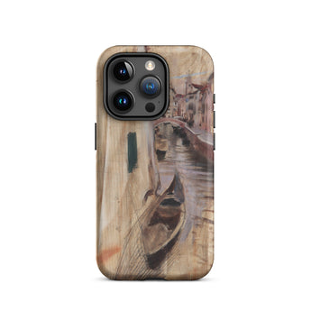 Uitzicht op een Venetiaans Kanaal - Giovanni Boldini Iphone Hoesje, 15 Pro / Mat, Mobiele Telefoonhoesjes, Toby Leon