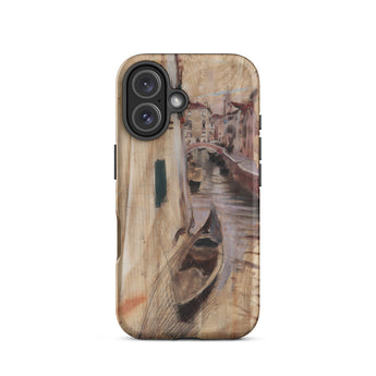 Uitzicht op een Venetiaans Kanaal - Giovanni Boldini Iphone Hoesje, 16 / Mat, Mobiele Telefoonhoesjes, Toby Leon
