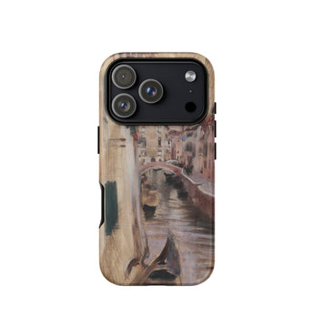 Uitzicht op een Venetiaans kanaal - Giovanni Boldini Iphone Case, 17 Pro / Mat, mobiele telefoonhoesjes, Toby Leon