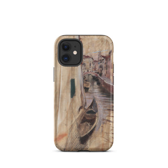 View Into a Venetian Canal - Giovanni Boldini Phone Case Iphone 12 Mini / Matte Iphone Venice Canal Painting Case Giovanni Boldini Iphone,