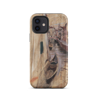 View Into a Venetian Canal - Giovanni Boldini Phone Case Iphone 12 / Matte Smartphone Case Painted Venice Canal Scene Giovanni Boldini