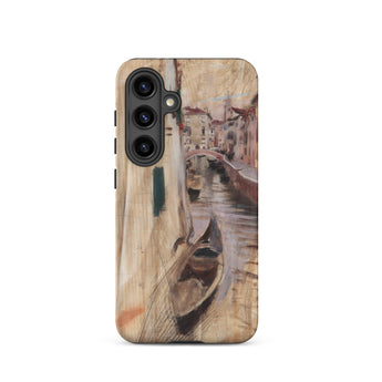 View Into a Venetian Canal - Giovanni Boldini Phone Case Samsung Galaxy S24 / Matte Phone Case Textured Impressionistic Painting Venetian