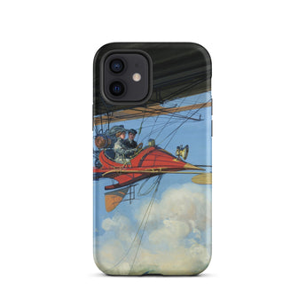 Vintage Air Travel - Harry Grant Dart Phone Case Iphone 12 / Matte Black Illustration Two People Red Dart’s Cerulean, Mobile Cases