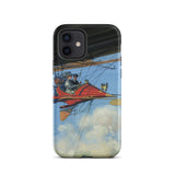 Vintage Air Travel - Harry Grant Dart Phone Case Iphone 12 / Matte Black Illustration Two People Red Dart’s Cerulean, Mobile Cases