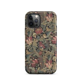 Vintage Floral Pattern Phone Case Iphone 12 Pro / Matte Vintage-inspired Intricate Red Green Gold Flemish Tapestry Traditions,